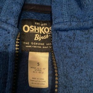 Oshkosh zip up sweater